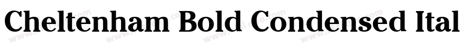 Cheltenham Bold Condensed Italic BT字体转换